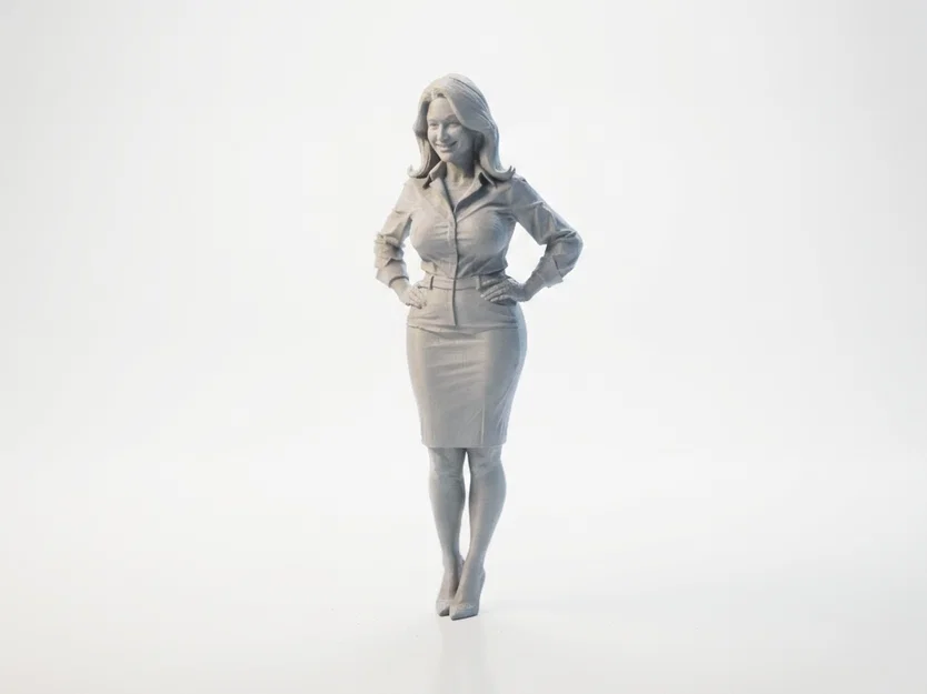 Mô hình tượng nữ doanh nhân chuyên nghiệp (Professional Woman Figurine) - File in 3D - Image 1