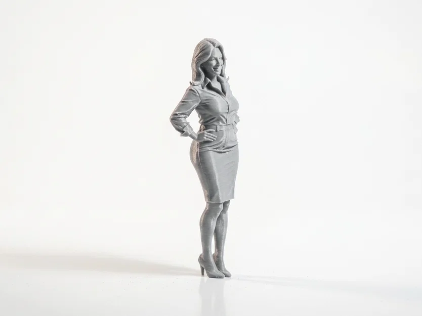 Mô hình tượng nữ doanh nhân chuyên nghiệp (Professional Woman Figurine) - File in 3D - Image 2