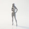 Mô hình 3D nữ nhân viên văn phòng - Thumbnail 1