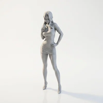 Mô hình 3D nữ nhân viên văn phòng