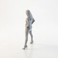 Mô hình tượng 3D cô nàng công sở tư thế anh hùng - Thumbnail 4