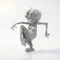 Mô hình 3D STL Cụ Bà Đang Khiêu Vũ - Tượng Nhân Vật Nữ Duyên Dáng - Thumbnail 2