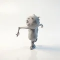 Mô hình 3D STL Cụ Bà Đang Khiêu Vũ - Tượng Nhân Vật Nữ Duyên Dáng - Thumbnail 4