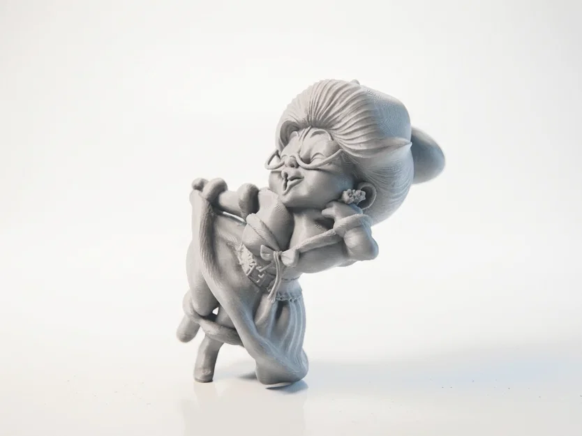 Mô hình 3D Bà Cụ Gửi Nụ Hôn Gió (Figurine) - Image 1