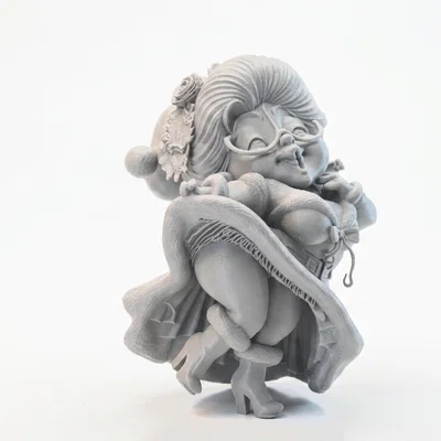 Mô hình 3D Bà Cụ Gửi Nụ Hôn Gió (Figurine)