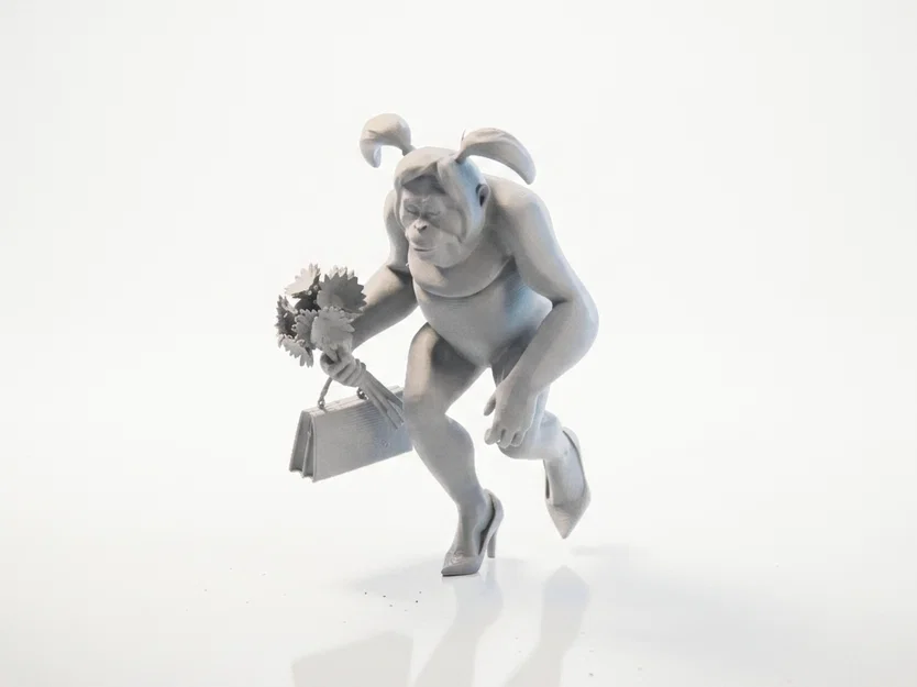 Mô hình tượng 3D cô nàng đười ươi tinh xảo (Orangutan Lady Figurine) - Image 1