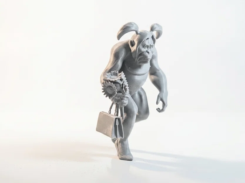 Mô hình tượng 3D cô nàng đười ươi tinh xảo (Orangutan Lady Figurine) - Image 2