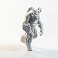 Mô hình tượng 3D cô nàng đười ươi tinh xảo (Orangutan Lady Figurine) - Thumbnail 2