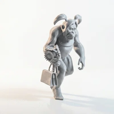 Mô hình tượng 3D cô nàng đười ươi tinh xảo (Orangutan Lady Figurine)