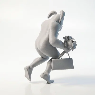 Mô hình tượng 3D cô nàng đười ươi tinh xảo (Orangutan Lady Figurine)