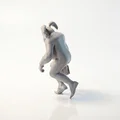 Mô hình tượng 3D cô nàng đười ươi tinh xảo (Orangutan Lady Figurine) - Thumbnail 4