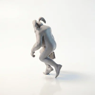Mô hình tượng 3D cô nàng đười ươi tinh xảo (Orangutan Lady Figurine)