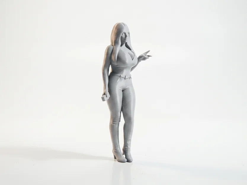 Mô hình tượng nữ nhân Peace Sign Girl - File in 3D - Image 2