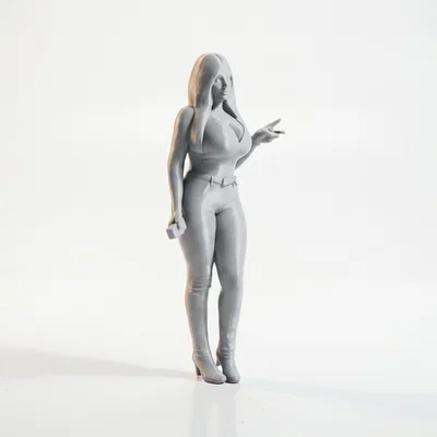 Mô hình tượng nữ nhân Peace Sign Girl - File in 3D