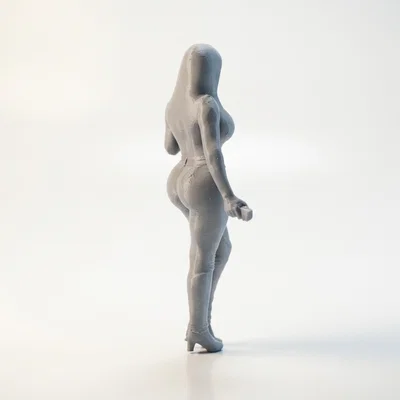 Mô hình tượng nữ nhân Peace Sign Girl - File in 3D