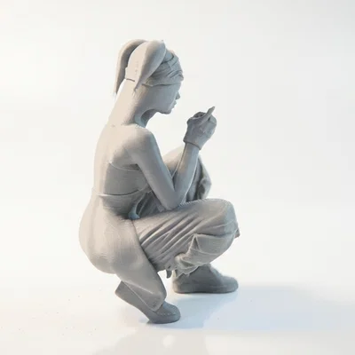 Mô hình Nữ họa sĩ 3D - Tượng nghệ thuật dành cho người đam mê