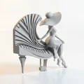 Mô hình 3D người phụ nữ chơi đàn Piano (Piano Lady) - Thumbnail 2