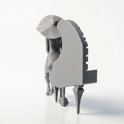 Mô hình 3D người phụ nữ chơi đàn Piano (Piano Lady)