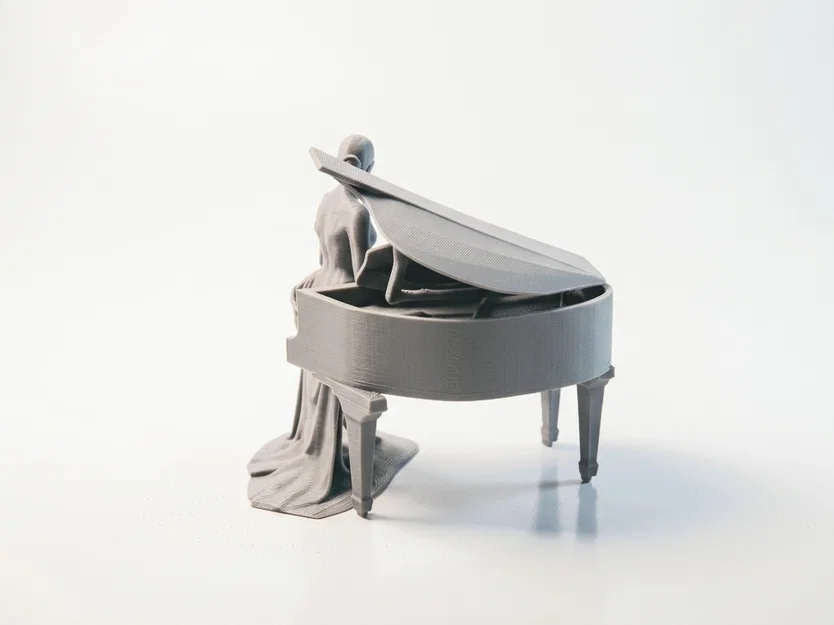 Mô hình 3D Tượng Nữ Nghệ Sĩ Piano Thanh Lịch - Image 4