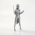 Mô hình nữ nghệ sĩ ảo thuật 3D (Performer Magician Female Figurine) - Thumbnail 2
