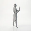Mô hình nữ nghệ sĩ ảo thuật 3D (Performer Magician Female Figurine) - Thumbnail 3