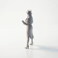 Mô hình nữ nghệ sĩ ảo thuật 3D (Performer Magician Female Figurine) - Thumbnail 4