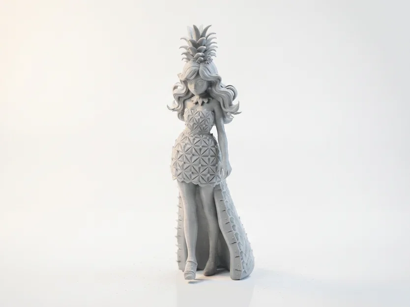Mô hình 3D nữ chiến binh Pineapple Girl - File in 3D phong cách Fantasy - Image 1
