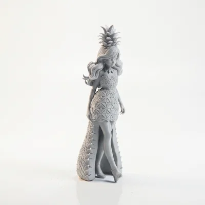 Mô hình 3D nữ chiến binh Pineapple Girl - File in 3D phong cách Fantasy
