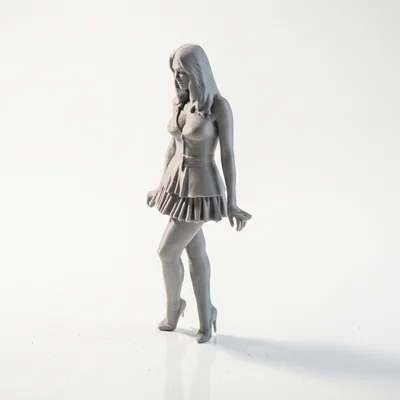 Mô hình tượng cô gái tạo dáng thanh lịch - File in 3D