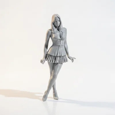 Mô hình tượng cô gái tạo dáng thanh lịch - File in 3D