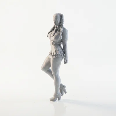 Mô hình tượng nữ sinh buộc tóc đuôi ngựa - File in 3D