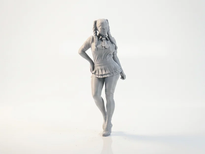 Mô hình tượng nữ sinh buộc tóc đuôi ngựa - File in 3D - Image 2