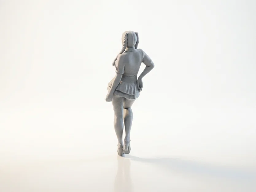 Mô hình tượng nữ sinh buộc tóc đuôi ngựa - File in 3D - Image 4