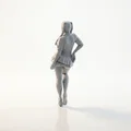 Mô hình tượng nữ sinh buộc tóc đuôi ngựa - File in 3D - Thumbnail 4