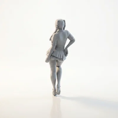 Mô hình tượng nữ sinh buộc tóc đuôi ngựa - File in 3D