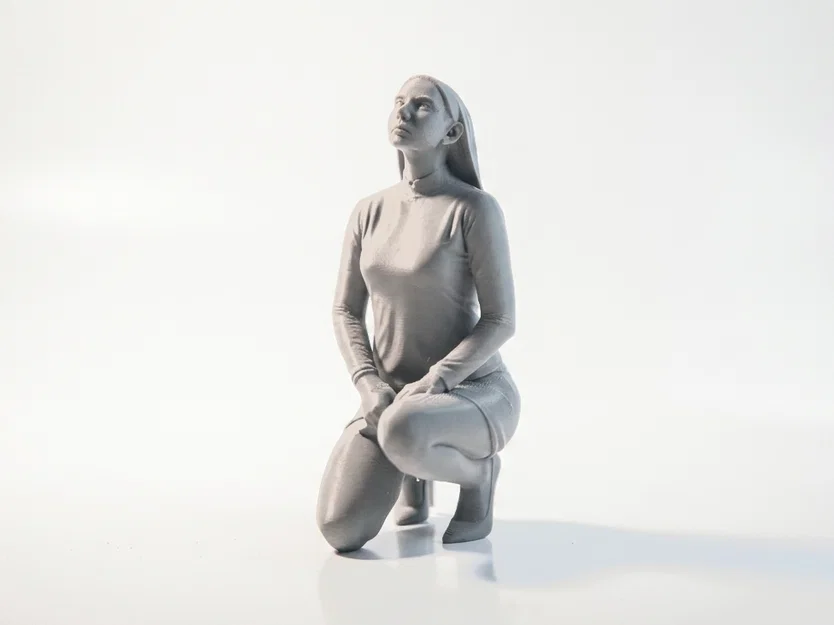 Mô hình 3D Nàng Tu Sĩ Cầu Nguyện - Tượng Tôn Giáo Đẹp Mắt - Image 2