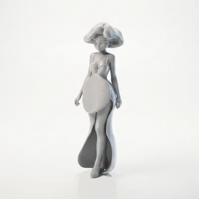 Mô Hình Tượng Cô Gái Mặc Váy Đẹp Dành Cho Máy In 3D