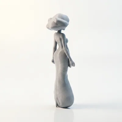 Mô Hình Tượng Cô Gái Mặc Váy Đẹp Dành Cho Máy In 3D
