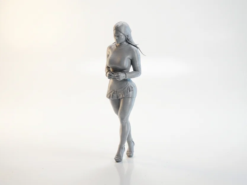 Mô hình 3D cô gái mặc váy thanh lịch - Image 1