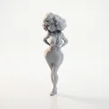 Mô hình tượng cô nàng tóc vàng xinh đẹp in 3D - Thumbnail 1