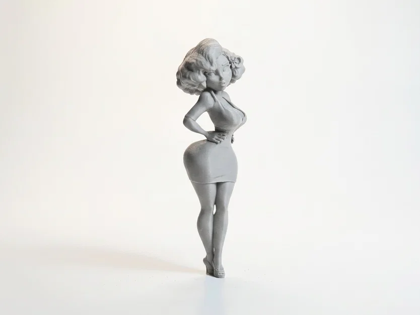 Mô hình tượng cô nàng tóc vàng xinh đẹp in 3D - Image 2