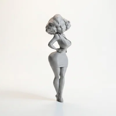 Mô hình tượng cô nàng tóc vàng xinh đẹp in 3D