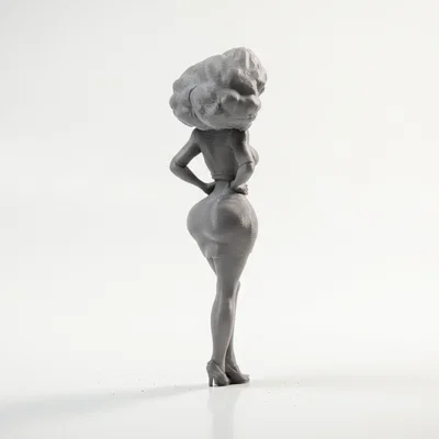 Mô hình tượng cô nàng tóc vàng xinh đẹp in 3D
