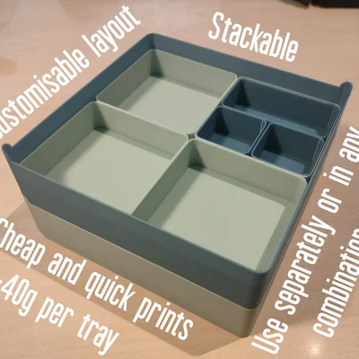 Khay đựng/phân loại dạng mô-đun lồng vào nhau (Modular nesting build trays)