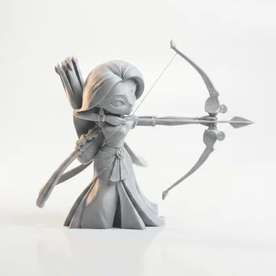 Mô Hình 3D Nàng Công Chúa Cung Thủ - Tượng Nhân Vật Nữ