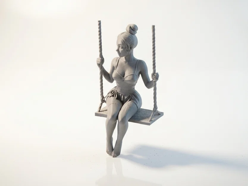 Mô hình 3D Công Chúa Trên Xích Đu (Figurine) - File STL In 3D - Image 1