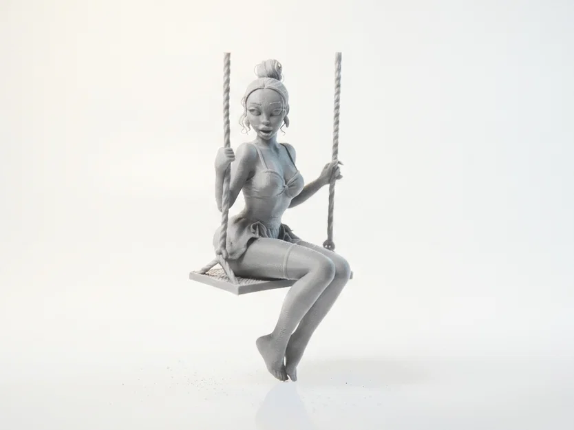 Mô hình 3D Công Chúa Trên Xích Đu (Figurine) - File STL In 3D - Image 2