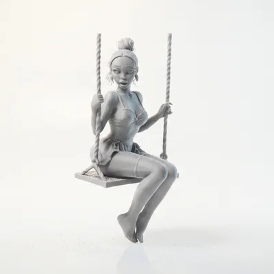 Mô hình 3D Công Chúa Trên Xích Đu (Figurine) - File STL In 3D