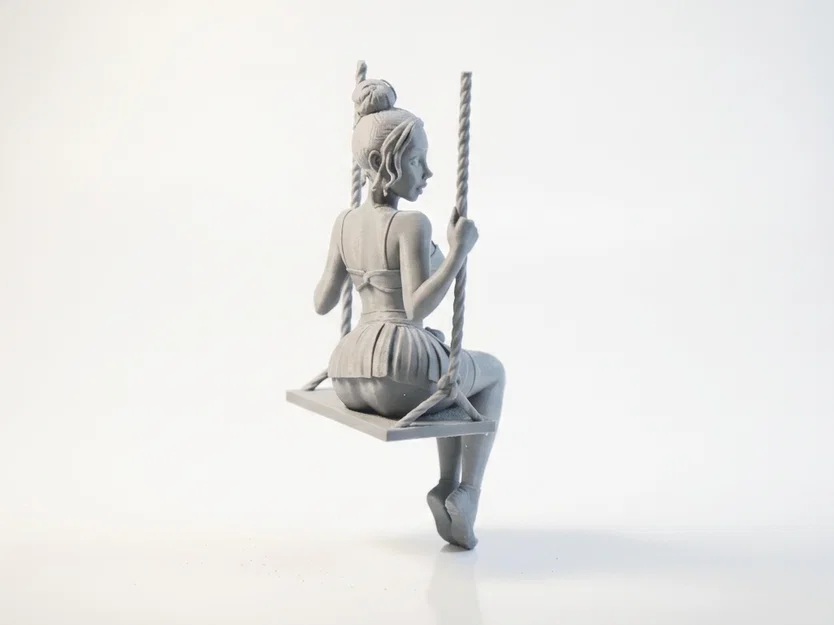 Mô hình 3D Công Chúa Trên Xích Đu (Figurine) - File STL In 3D - Image 3