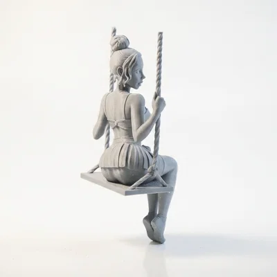 Mô hình 3D Công Chúa Trên Xích Đu (Figurine) - File STL In 3D